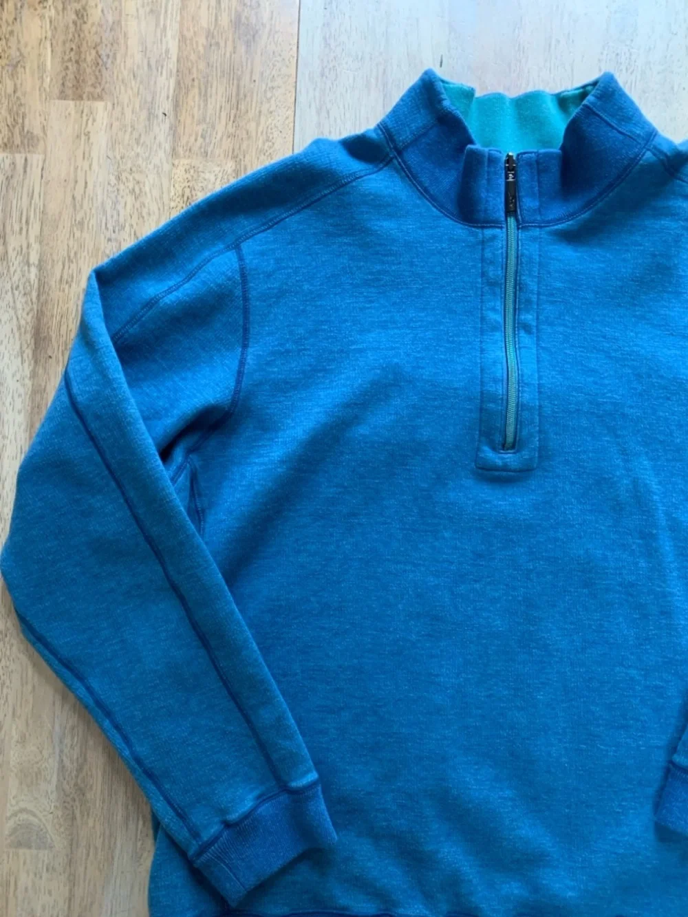 Tommy Bahama Men’s Teal Blue Half-Zip Pullover Sweater szXL